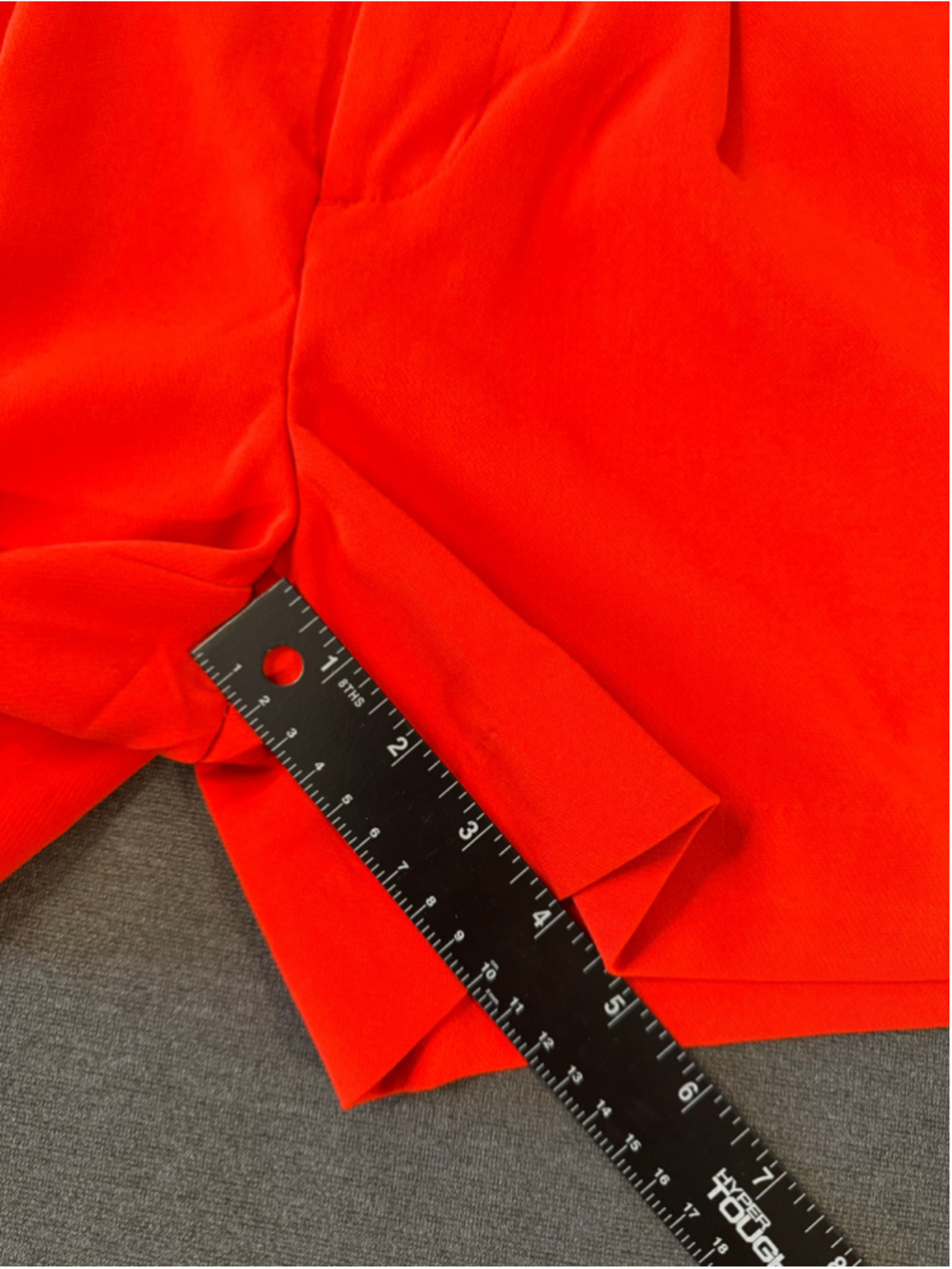 A New Day NWT High Rise Stretch Midi Shorts Orange Red 4 - Picture 7 of 7